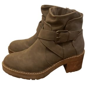 Taupe Ankle Boots, B52 By Bullboxer